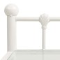 vidaXL Mesita de noche metal vidrio blanco&transparente 45x34,5x60,5cm vidaXL Mesita de noche metal vidrio blanco&transparente 45x34,5x60,5cm