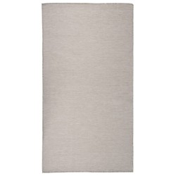 vidaXL Alfombra de exterior de tejido plano gris taupe 80x150 cm
