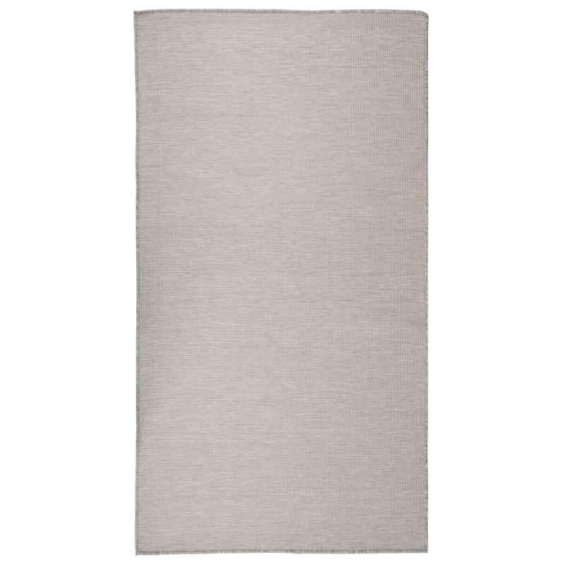 vidaXL Alfombra de exterior de tejido plano gris taupe 80x150 cm vidaXL Alfombra de exterior de tejido plano gris taupe 80x150 cm