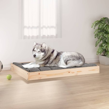 vidaXL Cama para perros madera maciza de pino 101,5x74x9 cm