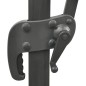 vidaXL Sombrilla voladiza con poste y luces LED negra 300 cm