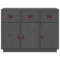vidaXL Aparador de madera maciza de pino gris 100x40x75 cm vidaXL Aparador de madera maciza de pino gris 100x40x75 cm