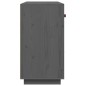 vidaXL Aparador de madera maciza de pino gris 100x40x75 cm vidaXL Aparador de madera maciza de pino gris 100x40x75 cm