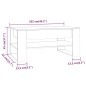 vidaXL Mesa de centro madera contrachapada roble ahumado 102x55x45 cm vidaXL Mesa de centro madera contrachapada roble ahumado 102x55x45 cm