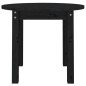vidaXL Mesa de centro de madera maciza de pino negro Ø 55x45 cm vidaXL Mesa de centro de madera maciza de pino negro Ø 55x45 cm