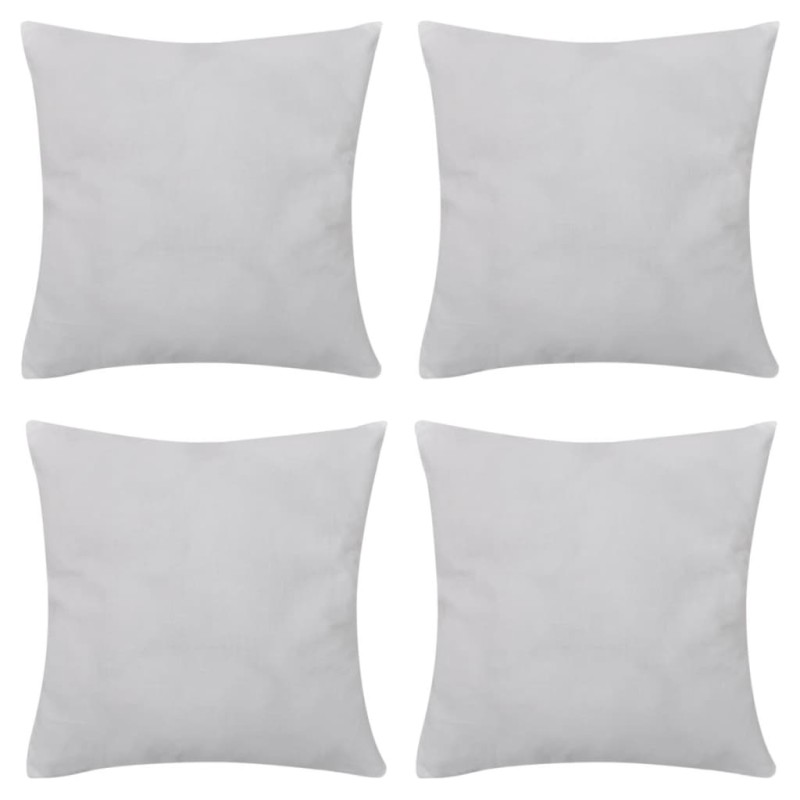 4 fundas blancas para cojines de algodón, 50 x 50 cm 4 fundas blancas para cojines de algodón, 50 x 50 cm