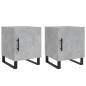 vidaXL Mesitas noche 2 uds madera ingeniería gris hormigón 40x40x50 cm vidaXL Mesitas noche 2 uds madera ingeniería gris hormigón 40x40x50 cm