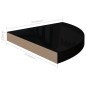 vidaXL Estante flotante de esquina negro brillante MDF 35x35x3,8 cm