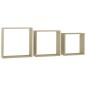 vidaXL Estantes cubo de pared 3 unidades roble Sonoma vidaXL Estantes cubo de pared 3 unidades roble Sonoma