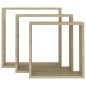 vidaXL Estantes cubo de pared 3 unidades roble Sonoma vidaXL Estantes cubo de pared 3 unidades roble Sonoma