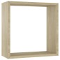 vidaXL Estantes cubo de pared 3 unidades roble Sonoma vidaXL Estantes cubo de pared 3 unidades roble Sonoma