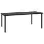 vidaXL Mesa de jardín de acero negra 190x90x74 cm vidaXL Mesa de jardín de acero negra 190x90x74 cm