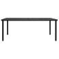 vidaXL Mesa de jardín de acero negra 190x90x74 cm vidaXL Mesa de jardín de acero negra 190x90x74 cm