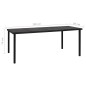 vidaXL Mesa de jardín de acero negra 190x90x74 cm vidaXL Mesa de jardín de acero negra 190x90x74 cm