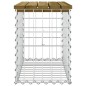 vidaXL Banco jardín diseño gavión madera pino impregnada 63x31,5x42 cm