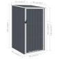 vidaXL Cobertizo de jardín acero galvanizado antracita 87x98x159 cm vidaXL Cobertizo de jardín acero galvanizado antracita 87x98x159 cm
