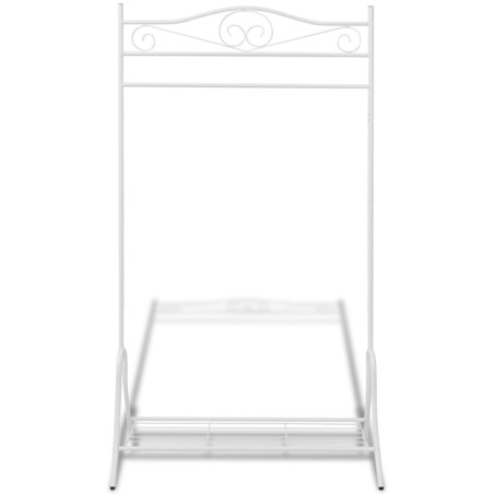 vidaXL Perchero burro de ropa de acero blanco