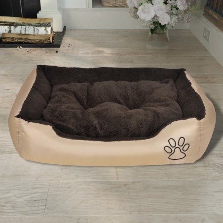 vidaXL Cama para perros beige y marrón XXL