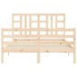 vidaXL Estructura de cama con cabecero madera maciza 140x200 cm vidaXL Estructura de cama con cabecero madera maciza 140x200 cm