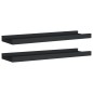 vidaXL Repisa para marcos de fotos 2 uds MDF negro 40x9x3 cm vidaXL Repisa para marcos de fotos 2 uds MDF negro 40x9x3 cm