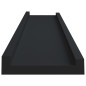 vidaXL Repisa para marcos de fotos 2 uds MDF negro 40x9x3 cm vidaXL Repisa para marcos de fotos 2 uds MDF negro 40x9x3 cm