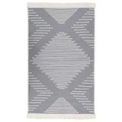 vidaXL Alfombra de algodón gris oscuro 120x180 cm