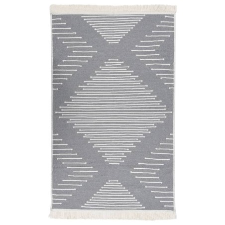 vidaXL Alfombra de algodón gris oscuro 120x180 cm