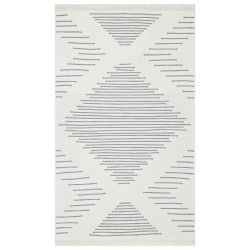 vidaXL Alfombra de algodón gris oscuro 120x180 cm
