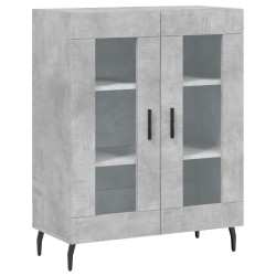 vidaXL Aparador de madera de ingeniería gris hormigón 69,5x34x90 cm