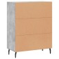 vidaXL Aparador de madera de ingeniería gris hormigón 69,5x34x90 cm vidaXL Aparador de madera de ingeniería gris hormigón 69,5x34x90 cm