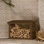 vidaXL Leñero de madera maciza pino marrón miel 108x64,5x77 cm vidaXL Leñero de madera maciza pino marrón miel 108x64,5x77 cm