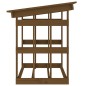 vidaXL Leñero de madera maciza pino marrón miel 108x64,5x77 cm vidaXL Leñero de madera maciza pino marrón miel 108x64,5x77 cm
