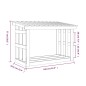 vidaXL Leñero de madera maciza pino marrón miel 108x64,5x77 cm vidaXL Leñero de madera maciza pino marrón miel 108x64,5x77 cm