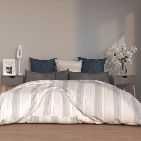 vidaXL Mesitas de noche 2 uds madera de ingeniería gris 40x40x56 cm