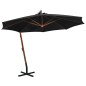 vidaXL Sombrilla colgante con palo madera maciza abeto negro 3,5x2,9 m vidaXL Sombrilla colgante con palo madera maciza abeto negro 3,5x2,9 m