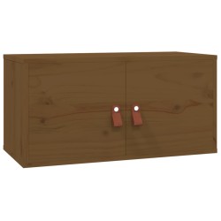 vidaXL Armario de pared madera maciza de pino marrón miel 60x30x30 cm