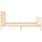 vidaXL Estructura de cama con cabecero madera maciza 140x200 cm vidaXL Estructura de cama con cabecero madera maciza 140x200 cm