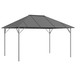 vidaXL Cenador con techo 4x3 m gris antracita