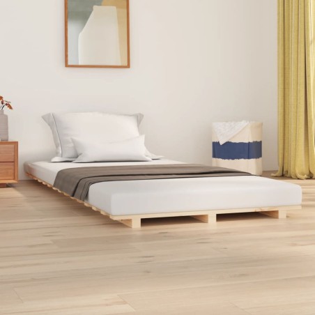 vidaXL Estructura de cama madera maciza de pino 100x200 cm