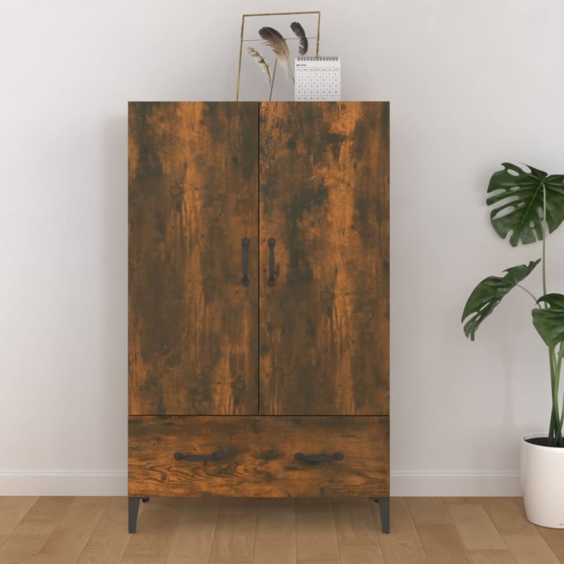 vidaXL Aparador de madera contrachapada roble ahumado 70x31x115 cm vidaXL Aparador de madera contrachapada roble ahumado 70x31x115 cm