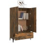vidaXL Aparador de madera contrachapada roble ahumado 70x31x115 cm vidaXL Aparador de madera contrachapada roble ahumado 70x31x115 cm