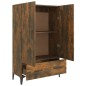 vidaXL Aparador de madera contrachapada roble ahumado 70x31x115 cm vidaXL Aparador de madera contrachapada roble ahumado 70x31x115 cm