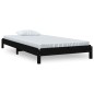 vidaXL Cama apilable de madera pino maciza negro 75x190 cm vidaXL Cama apilable de madera pino maciza negro 75x190 cm