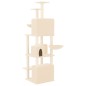 vidaXL Rascador para gatos con postes de sisal crema 180 cm vidaXL Rascador para gatos con postes de sisal crema 180 cm