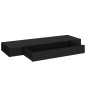 vidaXL Estante flotante de pared con cajón negro 80x25x8 cm vidaXL Estante flotante de pared con cajón negro 80x25x8 cm