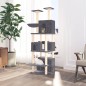 vidaXL Rascador para gatos con postes de sisal gris oscuro 180 cm