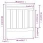 vidaXL Cabecero de cama madera maciza de pino gris 96x4x100 cm