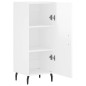 vidaXL Aparador de madera contrachapada blanco brillante 34,5x34x90 cm vidaXL Aparador de madera contrachapada blanco brillante 34,5x34x90 cm
