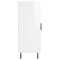 vidaXL Aparador de madera contrachapada blanco brillante 34,5x34x90 cm vidaXL Aparador de madera contrachapada blanco brillante 34,5x34x90 cm