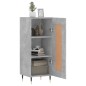 vidaXL Aparador de madera contrachapada gris hormigón 34,5x34x90 cm vidaXL Aparador de madera contrachapada gris hormigón 34,5x34x90 cm